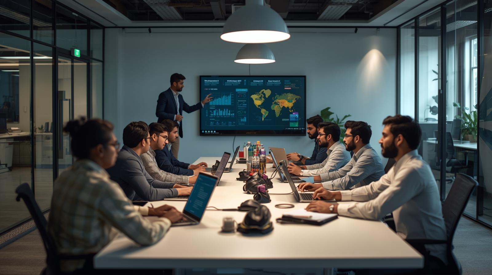 AI Voice Agents - team reviewing live conversation and campaign performance