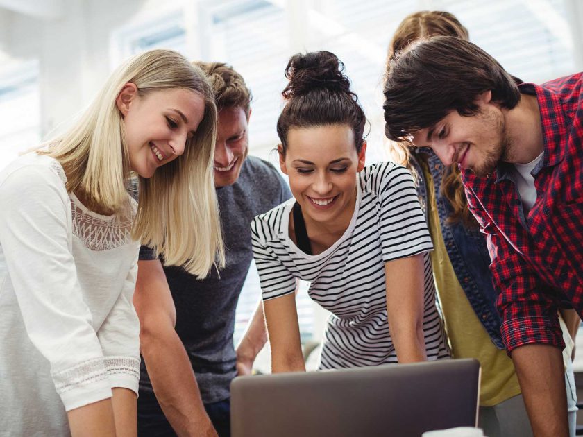 AI Voice Calling for Marketing - team reviewing a promotional campaign's response data